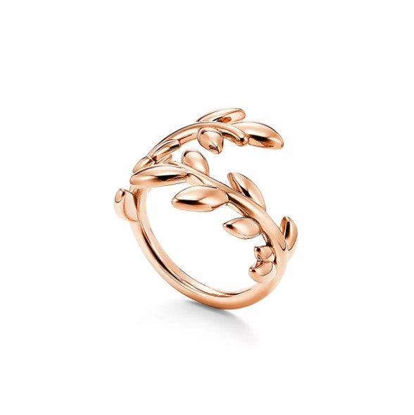 Olive Leaf Bypass Ring