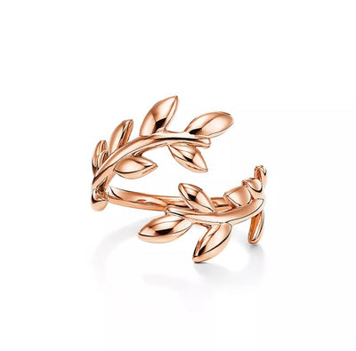 Olive Leaf Bypass Ring