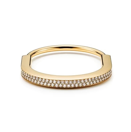 Lock Bangle With Cubic Zirconia