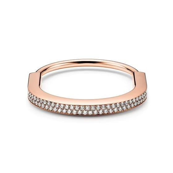 Lock Bangle With Cubic Zirconia