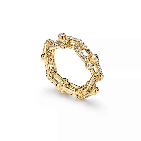 Link Ring with Cubic Zirconia