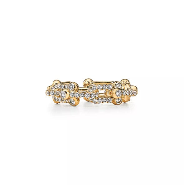 Link Ring with Cubic Zirconia