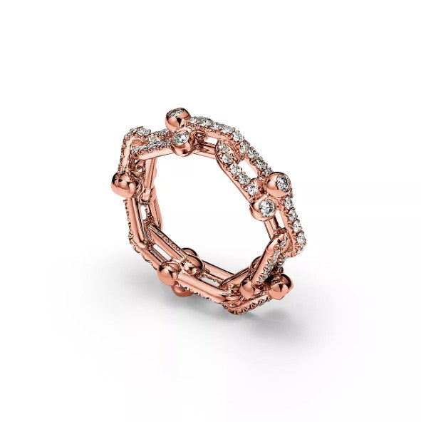 Link Ring with Cubic Zirconia