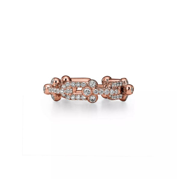 Link Ring with Cubic Zirconia