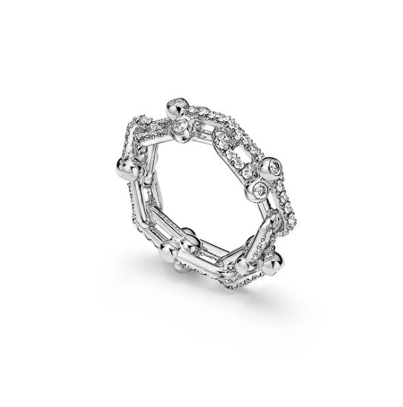 Link Ring with Cubic Zirconia