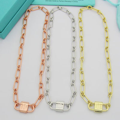 Medium Double Lock Necklace