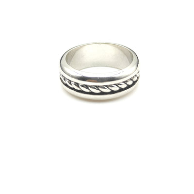 Cable Inset Band Ring